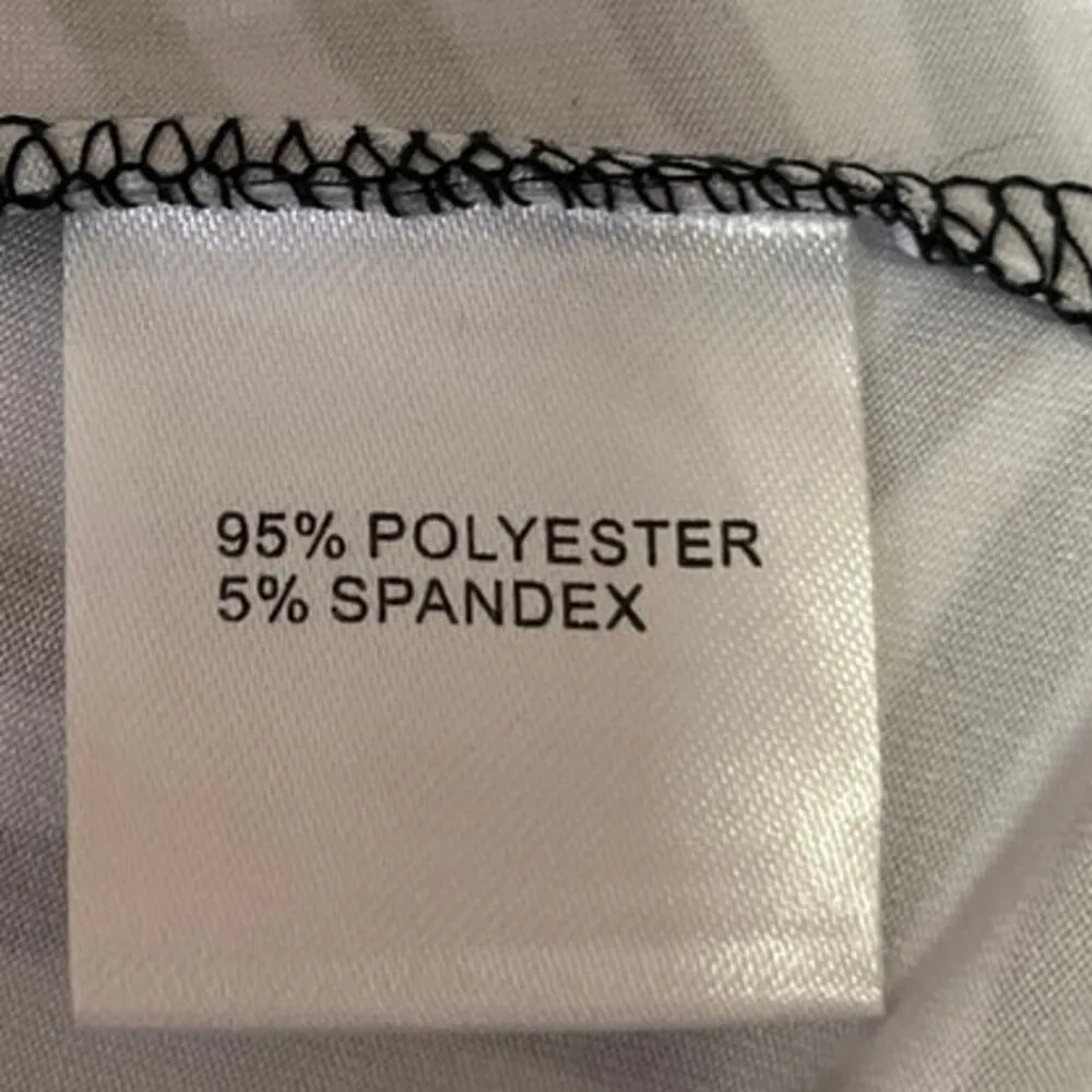 Patty Boutik Black White Abstract Print Faux Wrap 3/4 Sleeve Midi A-Line Dress S - Image 5