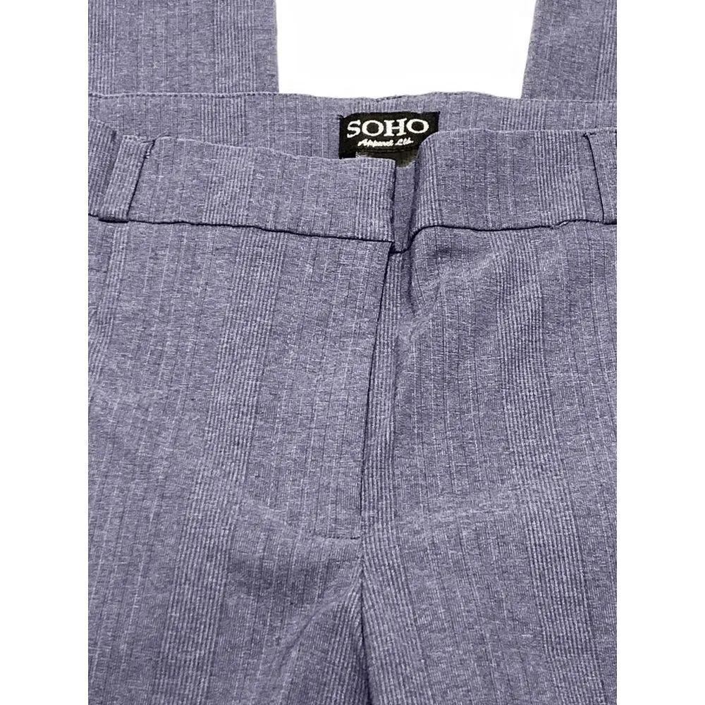 SOHO Flat Front Light Gray Stripe Trouser Size 10 - Image 4
