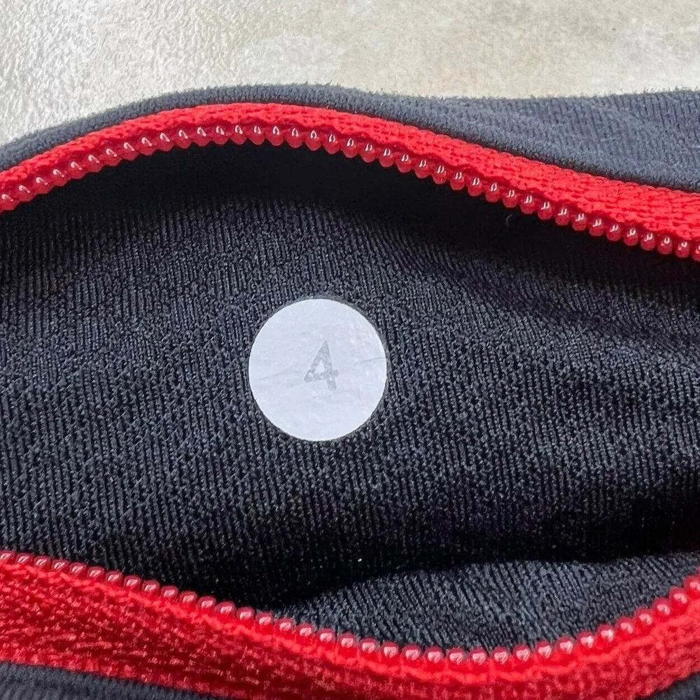 Lululemon Run Inspire Crop II Love Red Deep Coal Leggings Capris Athletic Sz 4 - Image 8