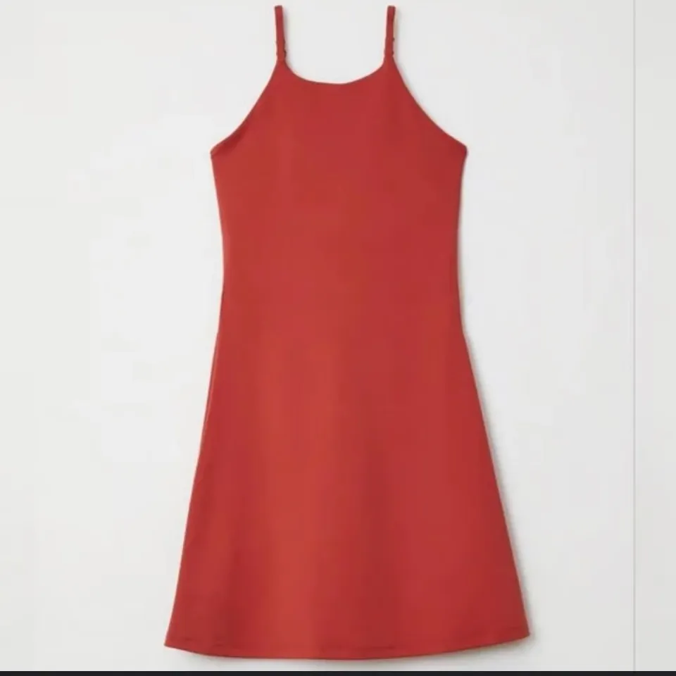 Girlfriend Collective Naomi workout dress Lava $90 S tennis active casual - Image 4