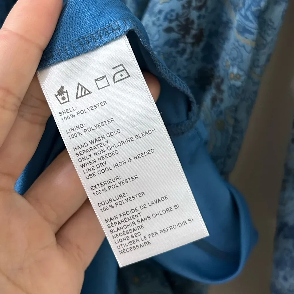 Staring At Stars Dress Boho Western Blue Paisley Print Sz XS Anthropologie - Image 5