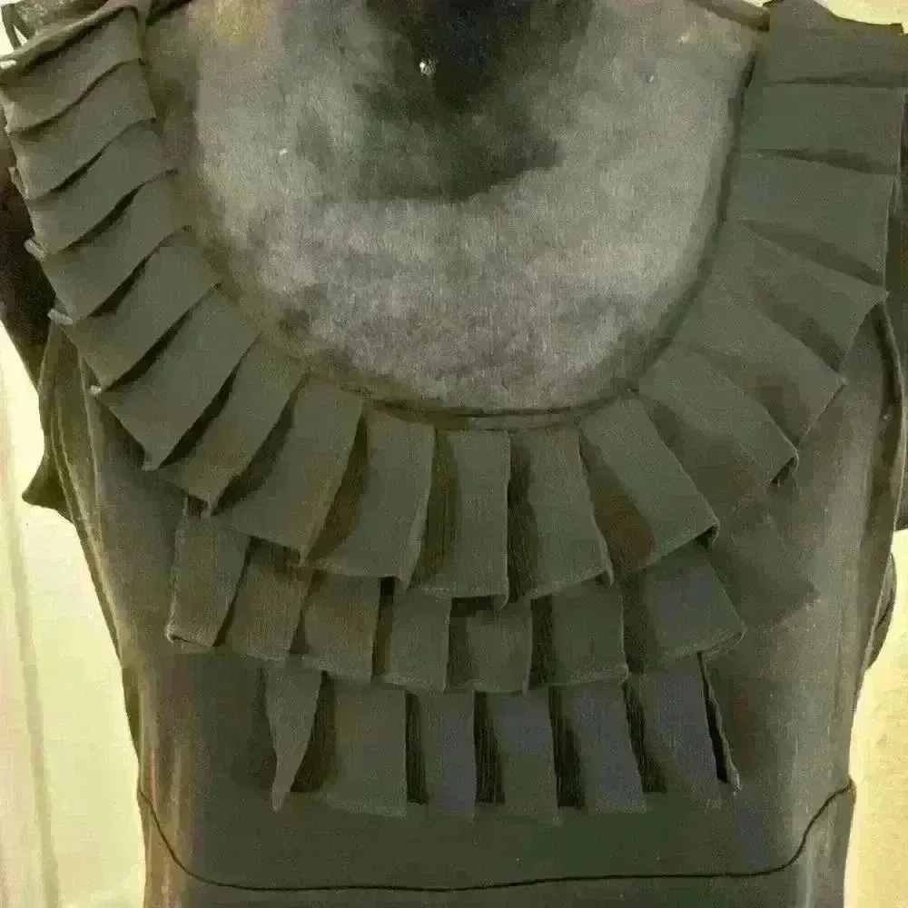 ELLE Black Ruffled Bib Front Sleeveless Midi - Image 2