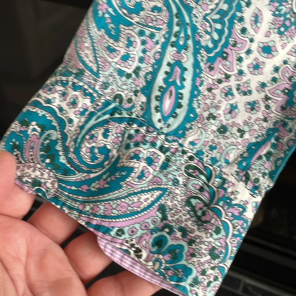 Talbots Petites Paisley Button Down Shirt - Image 3