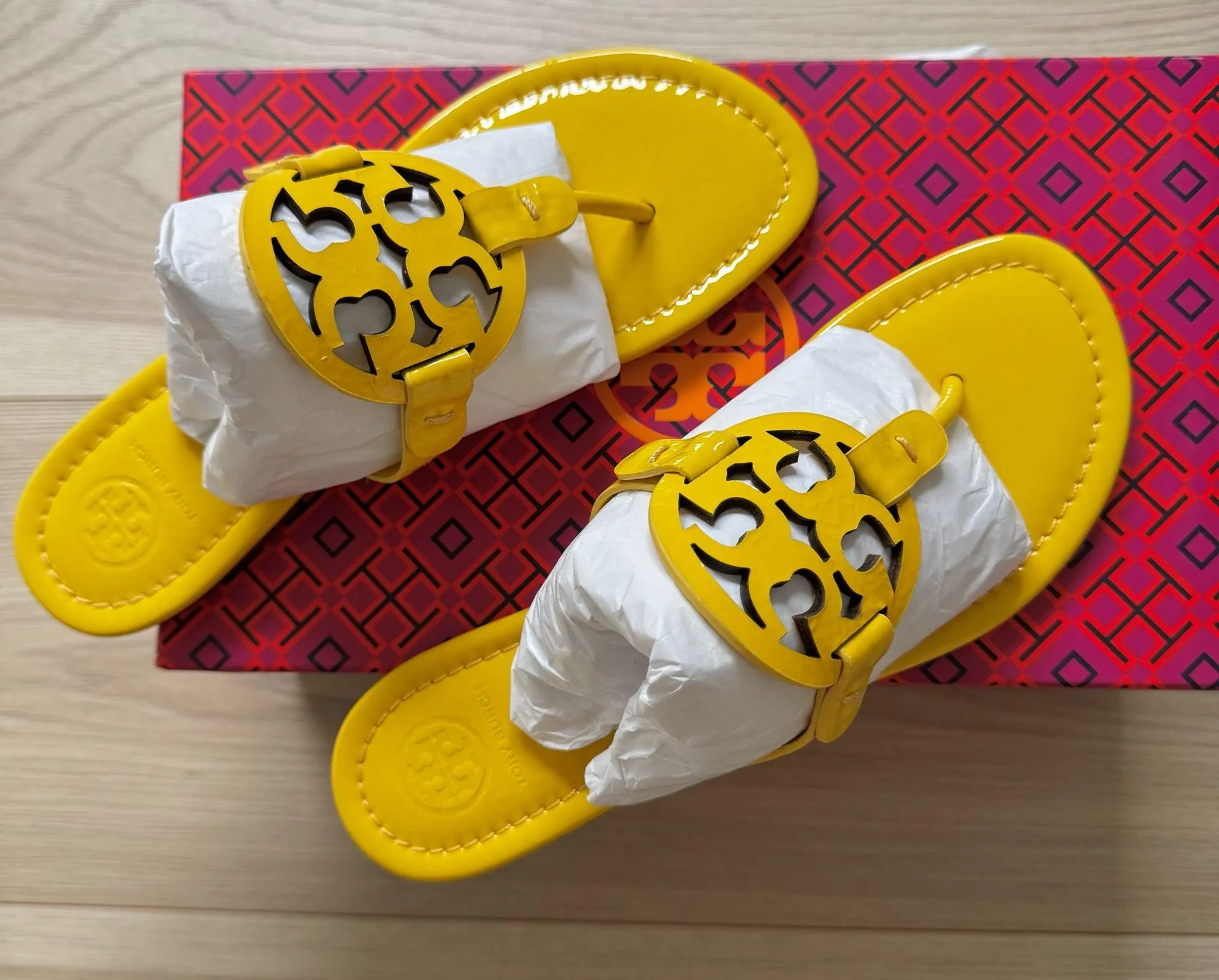 Tory Burch Miller Sandals Yellow - Image 5
