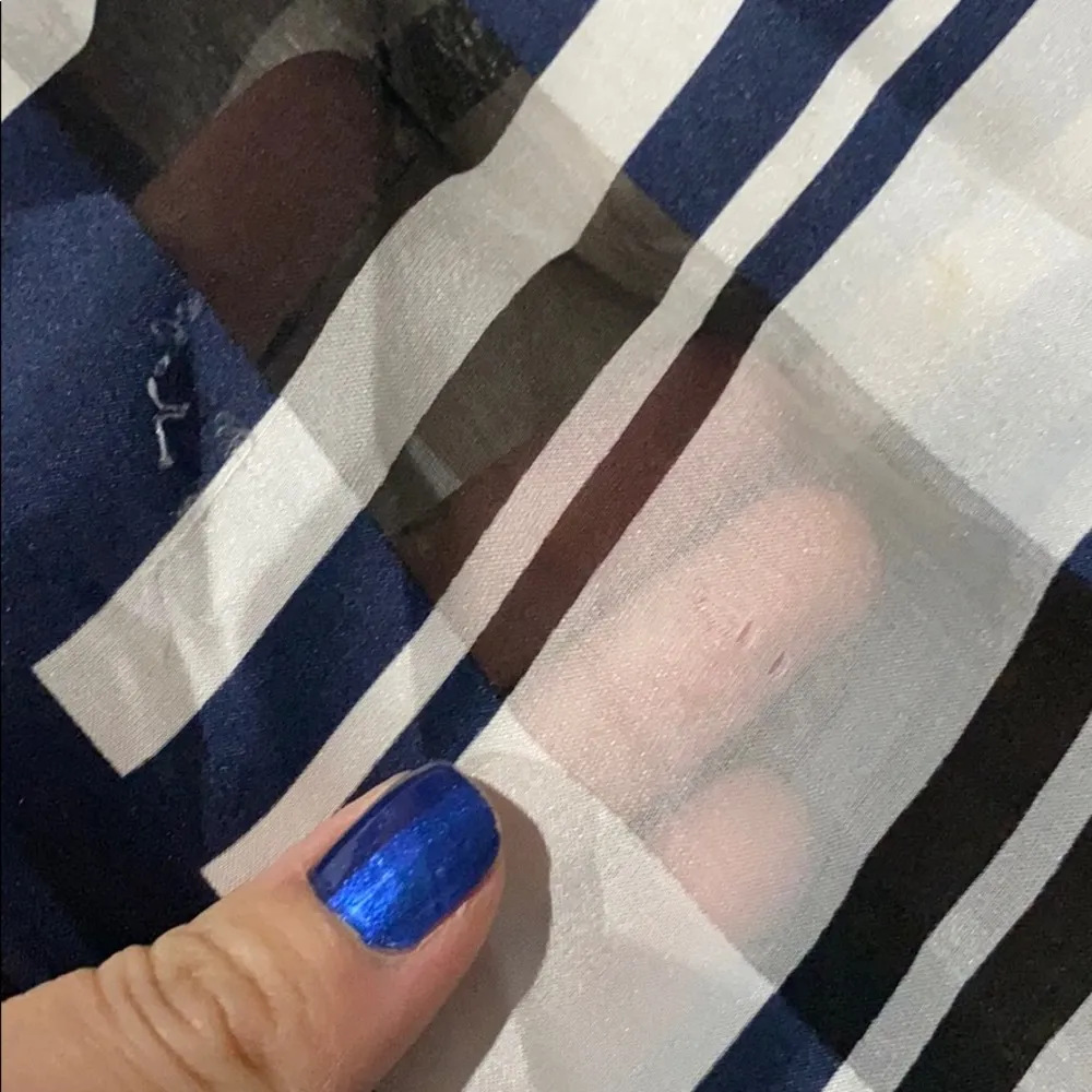 Vintage 80’s Anne Klein scarf Blue - Image 6