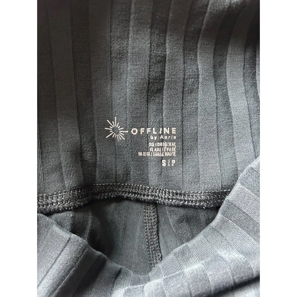 Offline Aerie Navy Blue Ribbed Flare Pants - Image 7