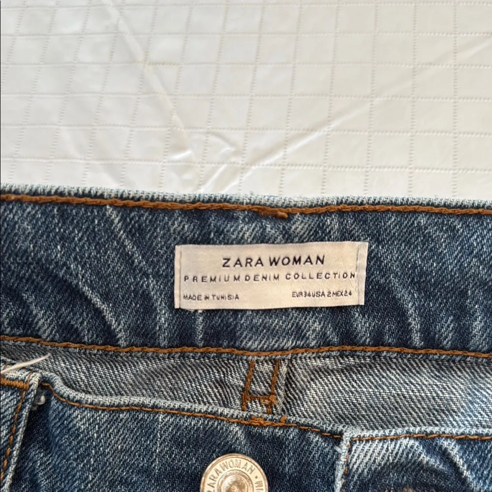 Zara Straight Leg Jeans with Pearl Embellishment - Image 6