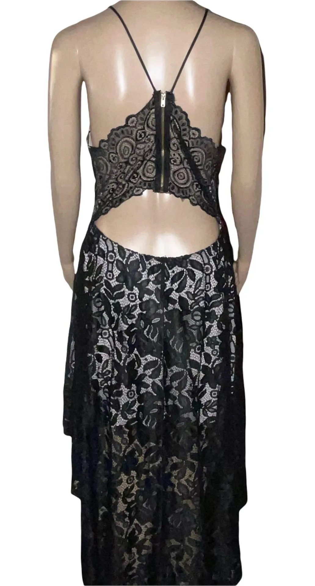 Lace High Low Hem Dress - Image 2