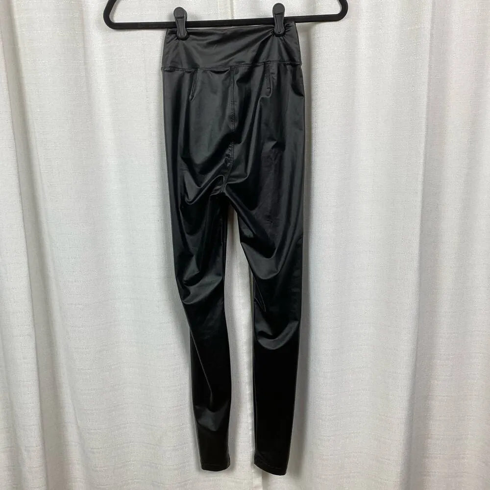 Aerie Offline Black Faux Leather Leggings Sz.XS - Image 10