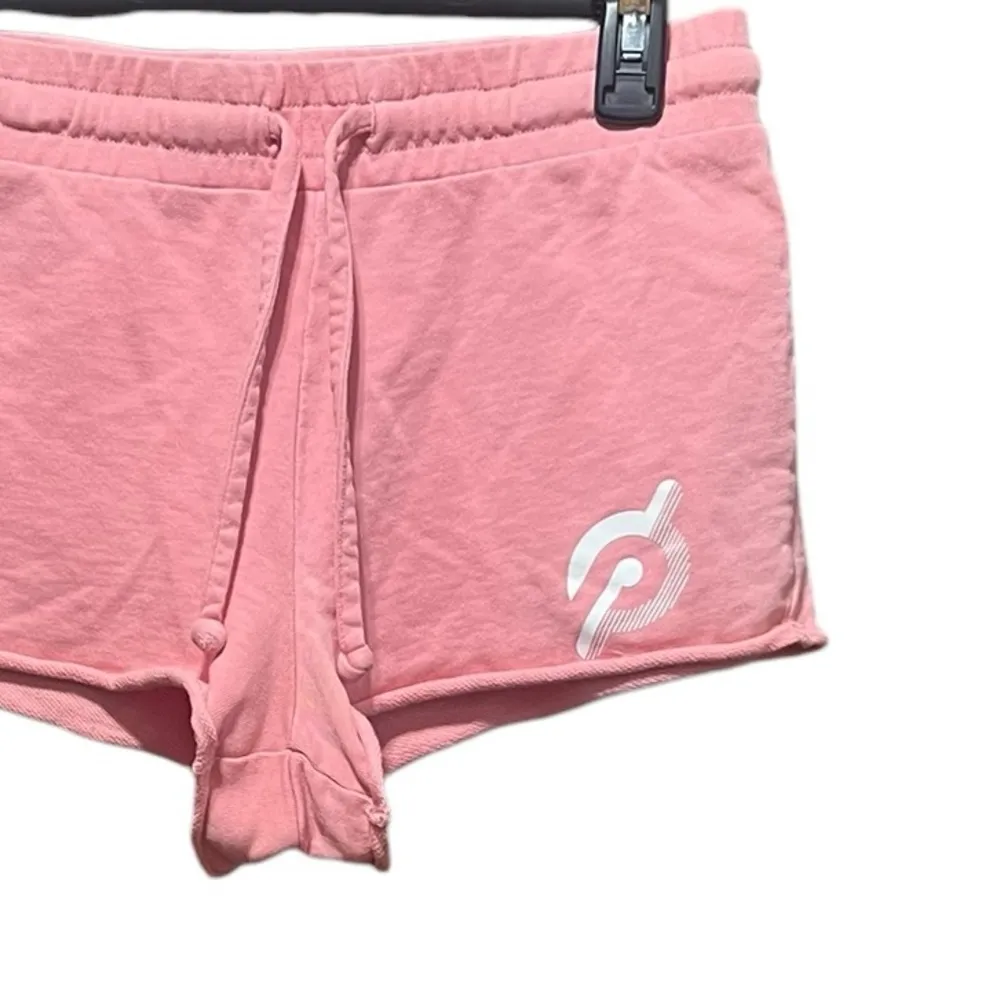 Peloton Unwind French Terry Pink Lounge Shorts Size Small - Image 4