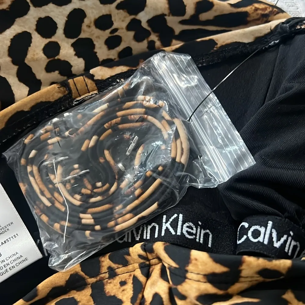 Calvin Klein Leopard-Print Strapless Tummy-Control One-Piece Swimsuit Size 8 NWT - Image 6