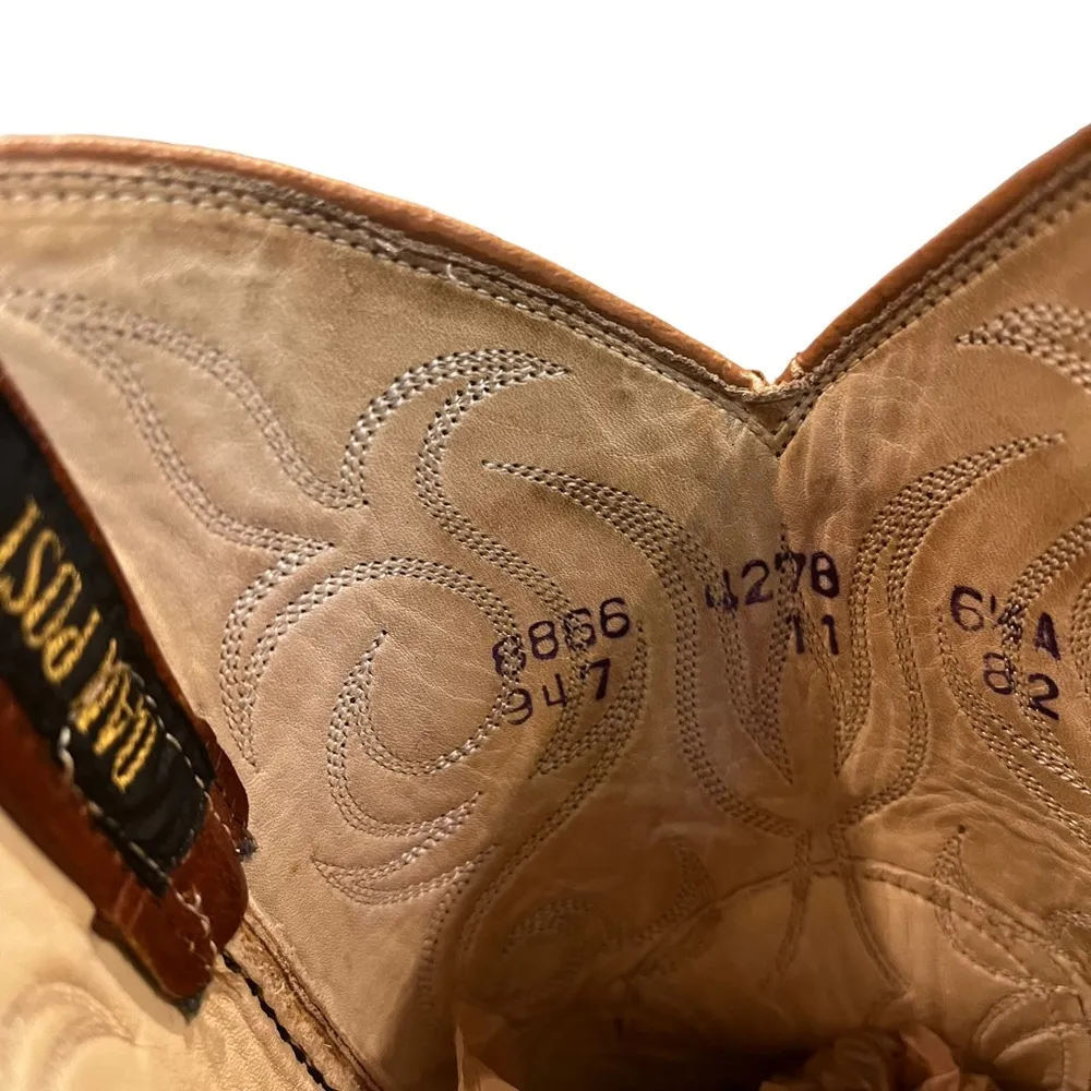 Vintage 1980's Dan Post Exotic Snakeskin Cowboy Boots, Sz 6.5 A - Image 15