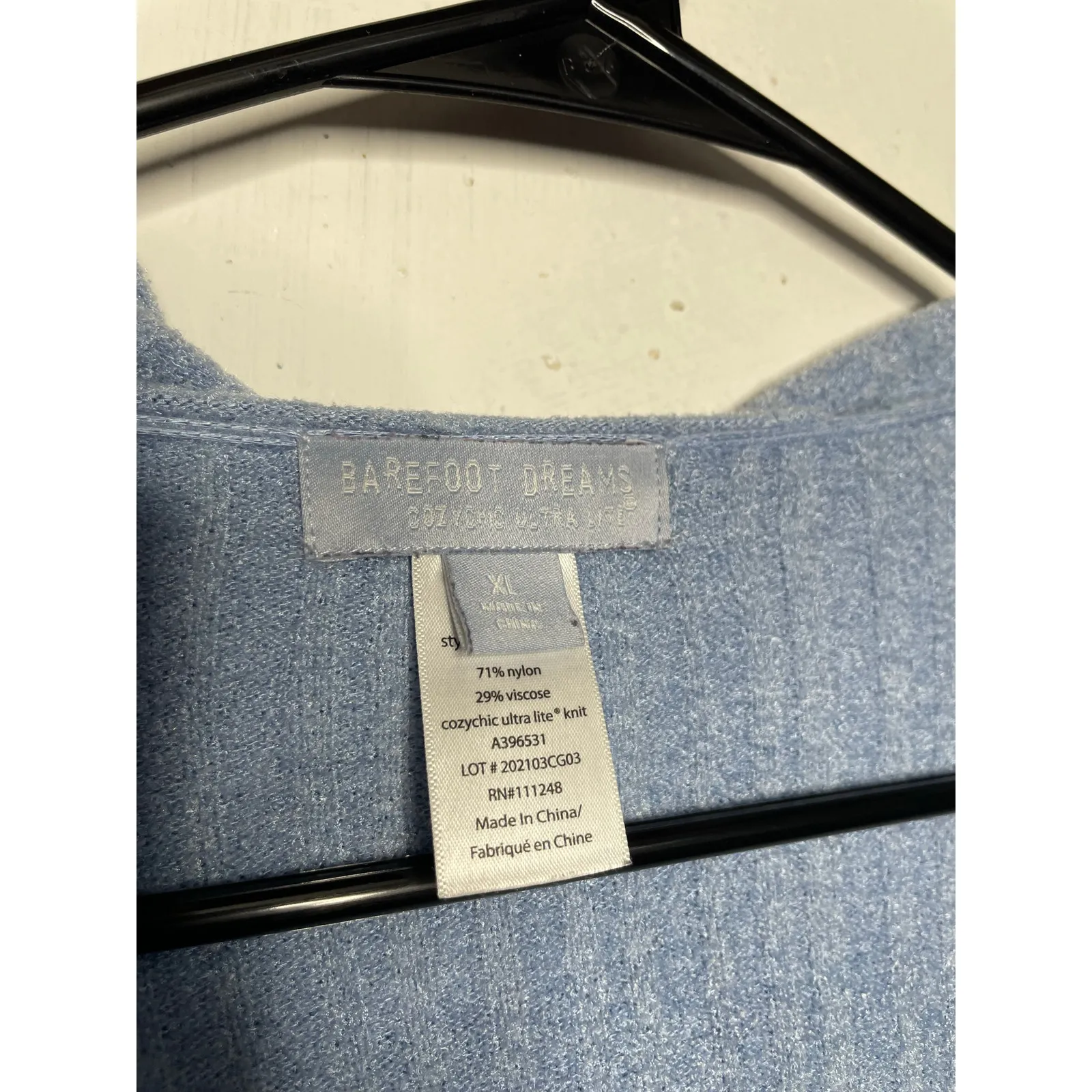 Barefoot Dreams CozyChic Ultra Lite Oasis Ribbed Cardigan Lake Blue Size XL - Image 2