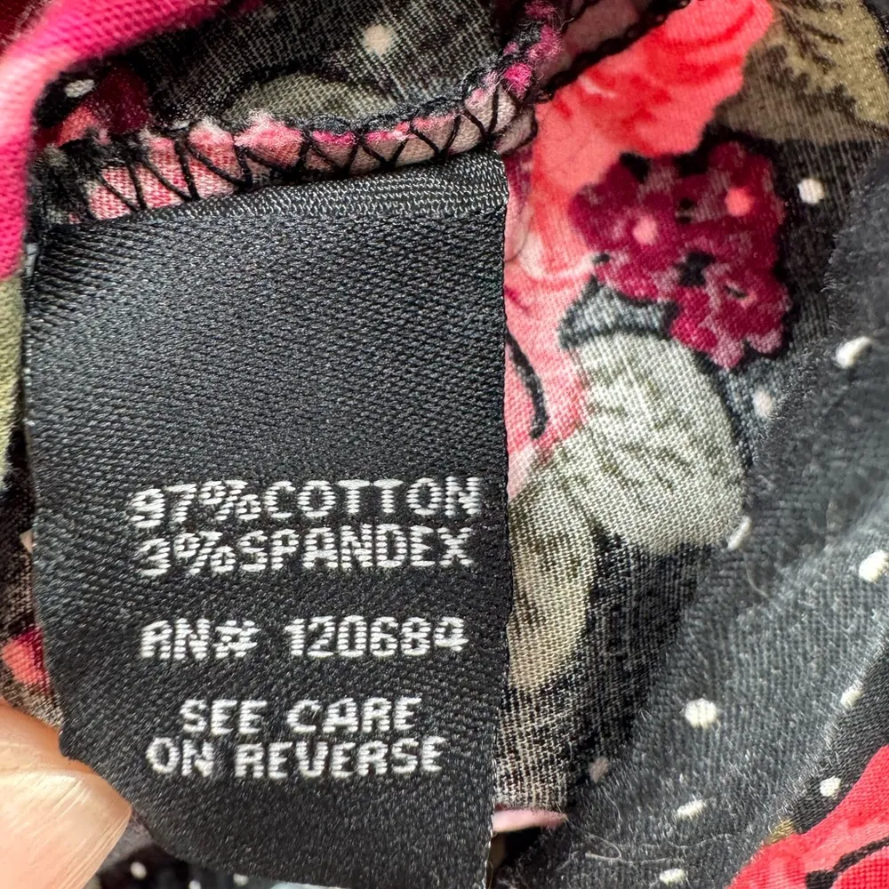 Torrid 26 plus size dark Floral Polka Dot Dress roses fit and flare sleeveless - Image 11