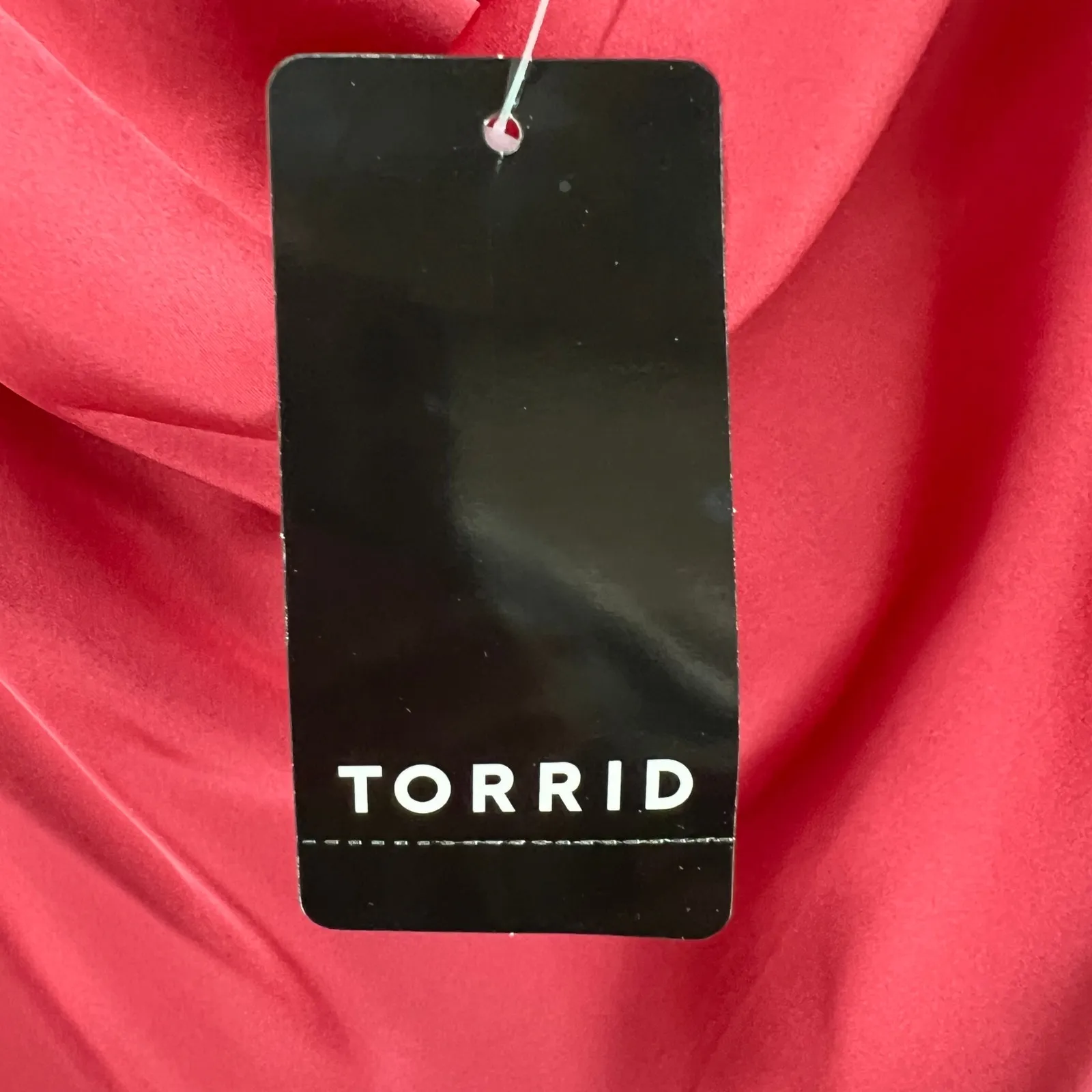 Torrid Cami Top Womens L Holly Berry Red Satin Cowl Neck Party Casual Glam NEW - Image 15