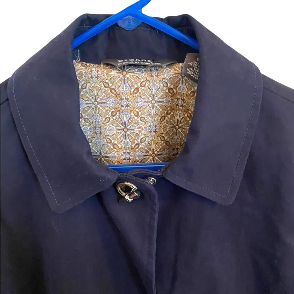 George Me Mark Eisen Silver chain toggle jacket Coat Coastal Nautical Fisherman Blue Size M - Image 3