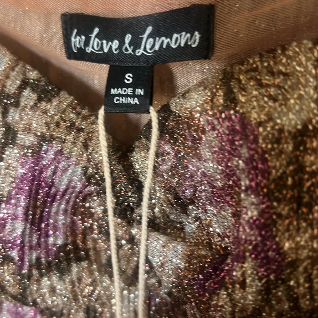 For Love and Lemons maxi dress NWT oversized sheer sleeves - Image 4