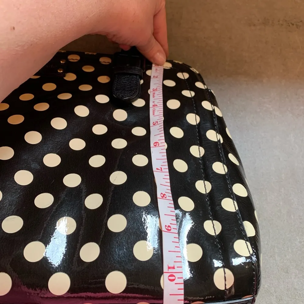 Kate Spade Black Polka Dots Medium Shoulder Bag Tote Purse - Image 9