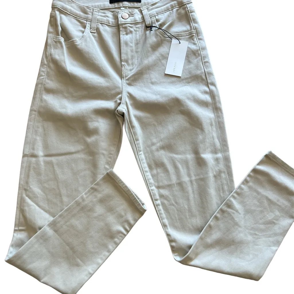 NWT‎ J Brand Alana High Rise Crop Skinny in cream size 26 - Image 2