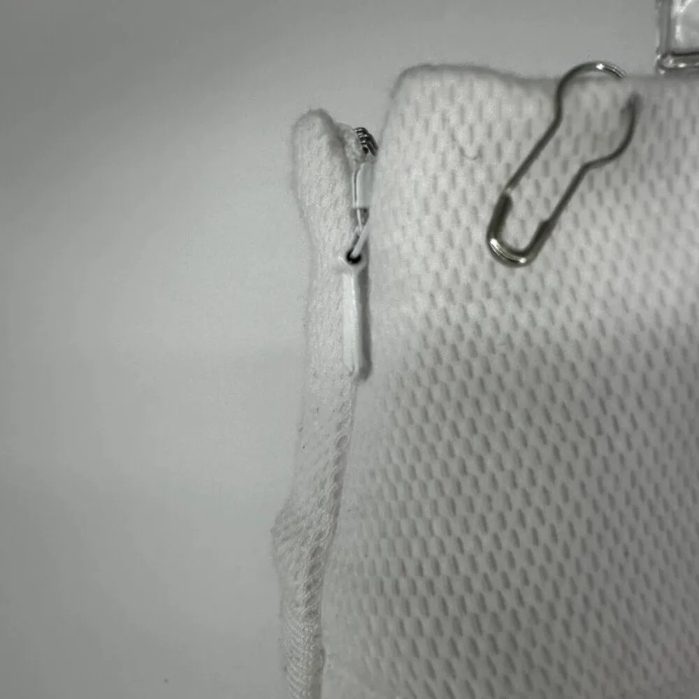 Krimson Klover Avery Mini Skort Elastic Side Striped Tennis Golf White L NWOT Size L - Image 3