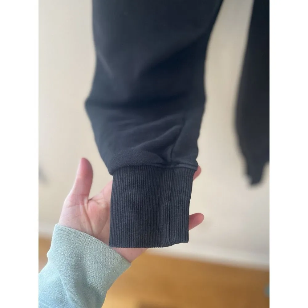 Outdoor Voices Women Size S  100% Cotton Terry Thick Jogger Sweatpants Black - Image 4