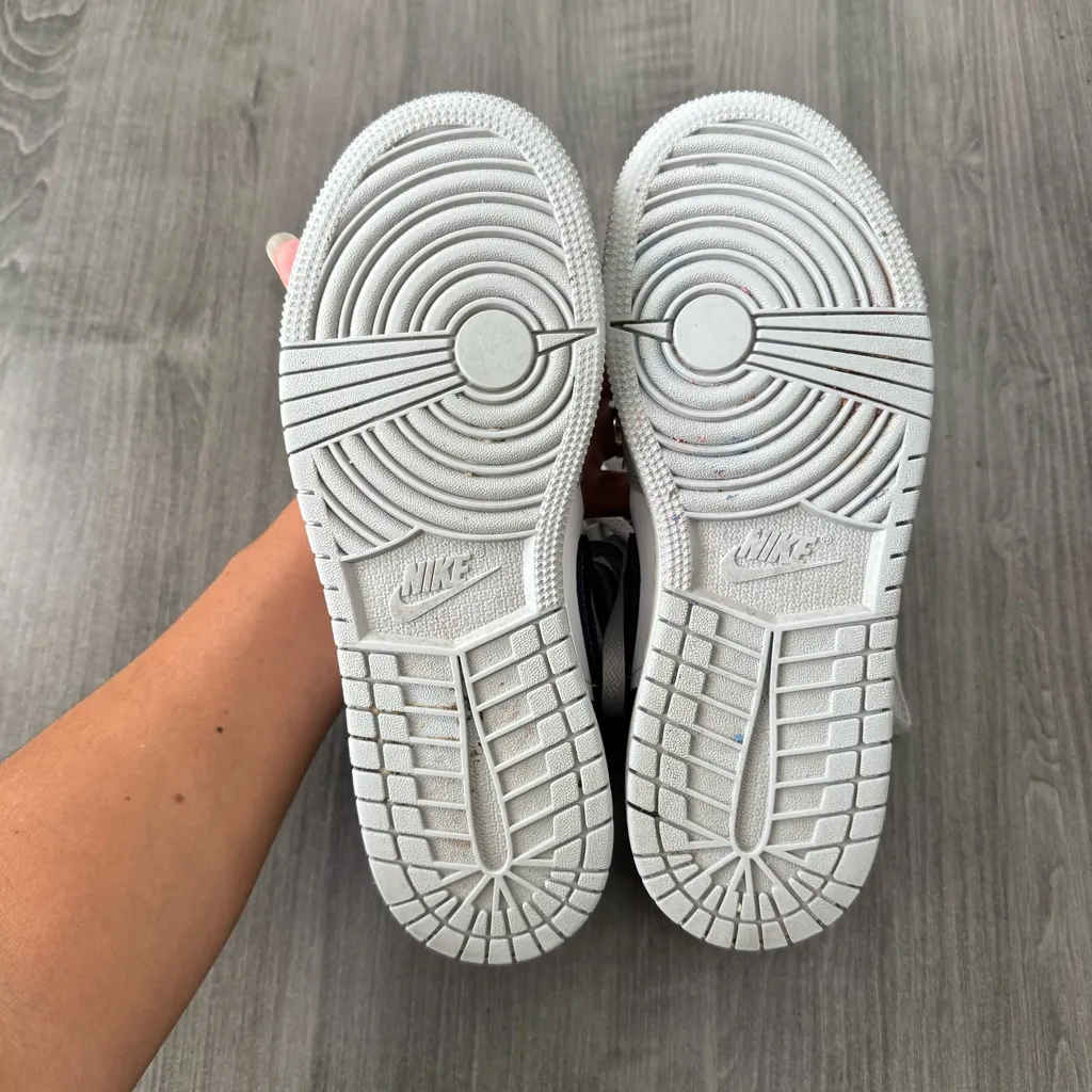 Nike Air Jordan  Mid blue gray white sneakers shoes size women 7 or Y5.5 - Image 12