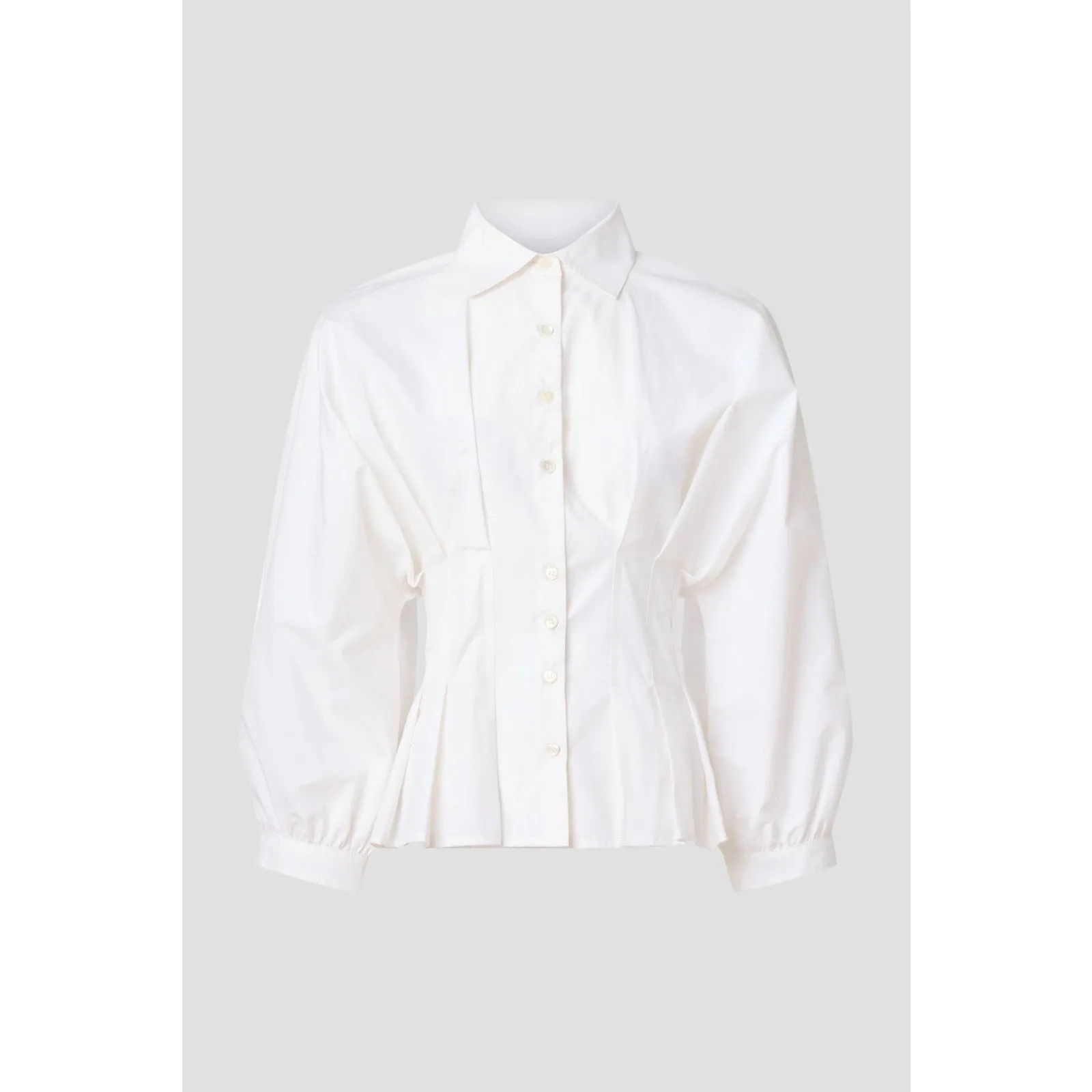 NATORI White Cotton Blend Collared Front Button Techno Poplin Top Size 8 - Image 15