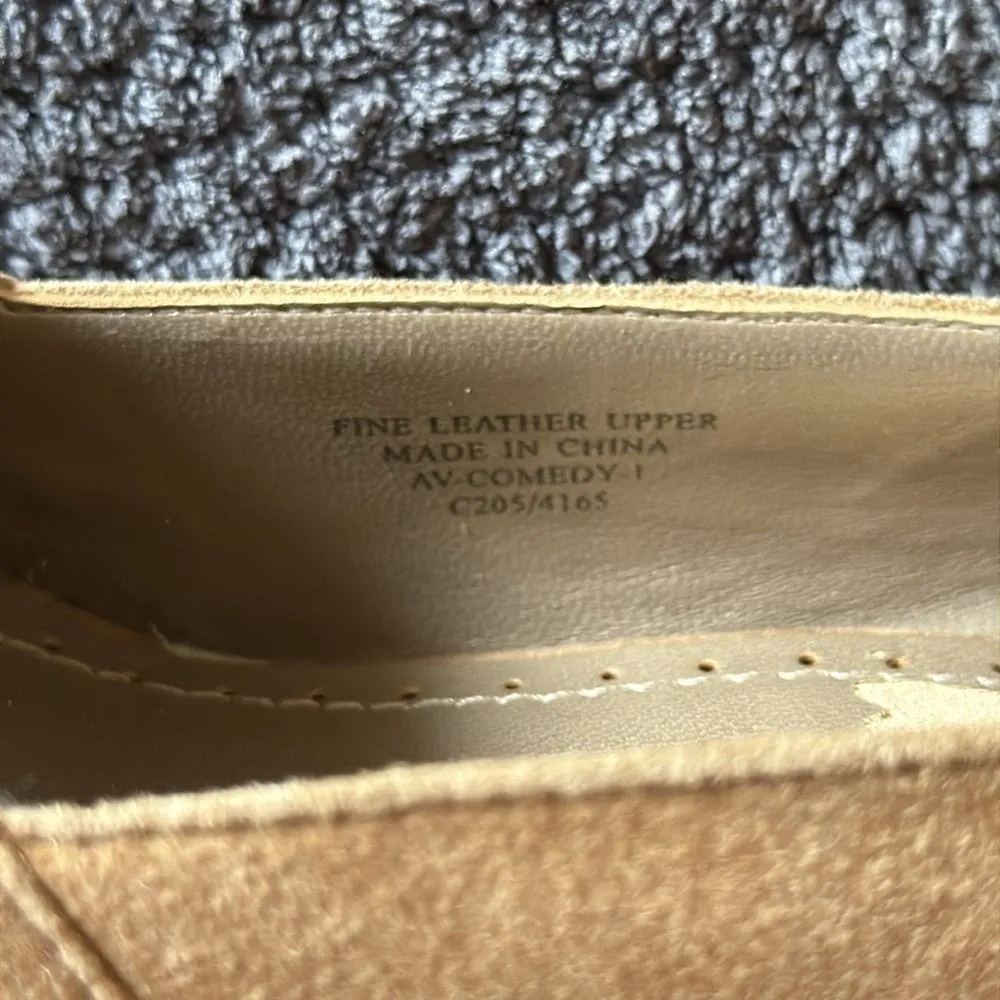 Adrienne Vittadini Camel Suede Pointed Toe Ankle‎ Strap Heels Size 7 High Heel - Image 14