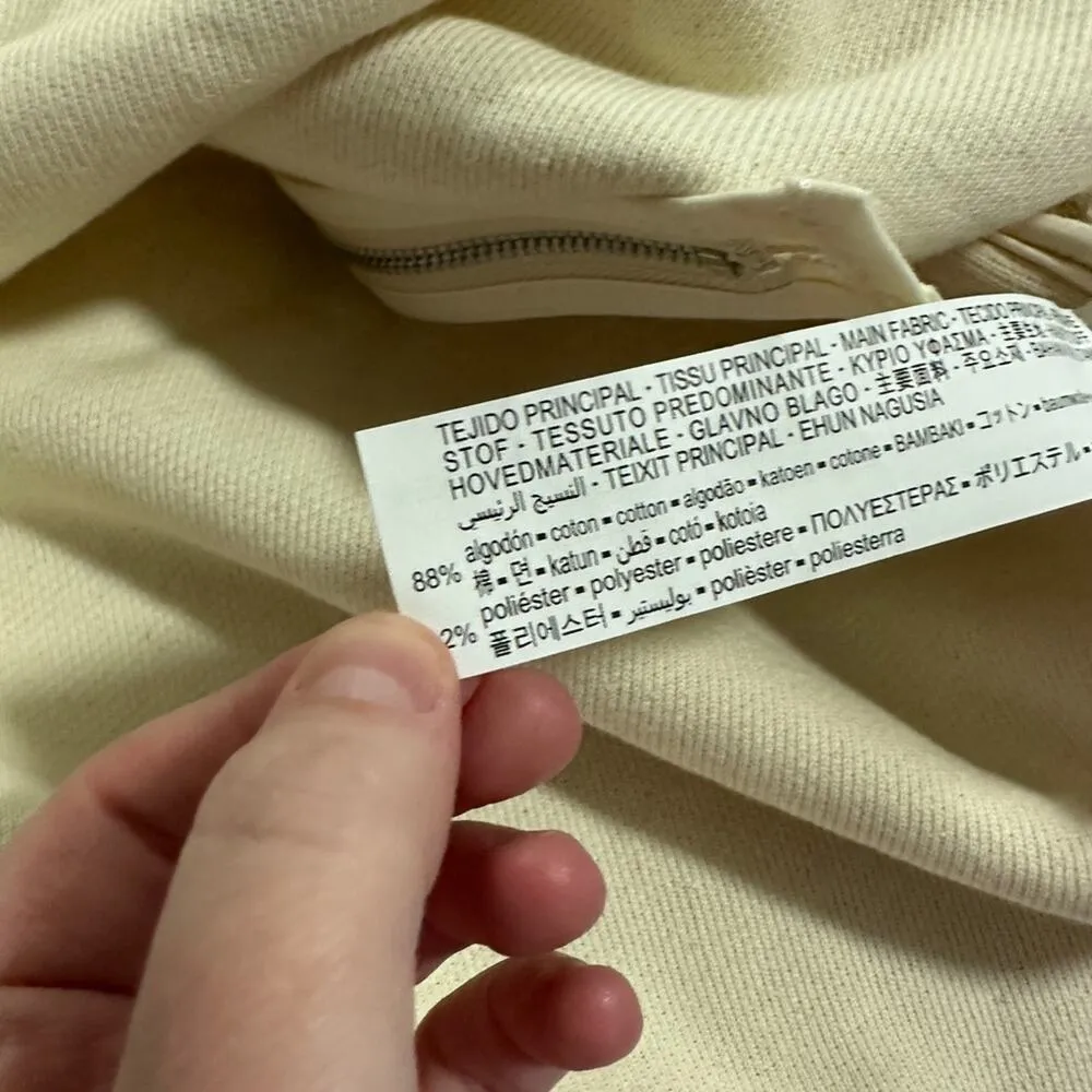 Zara‎ Off White Cream Sleeveless Half Zip Open Side Jacket Top Size M/L - Image 6