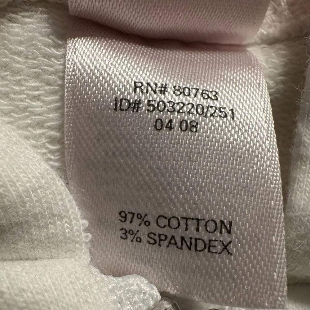 Y2K Victoria’s Secret White Pink Rhinestone Skull Full Zip Hoodie Jacket Small - Image 9