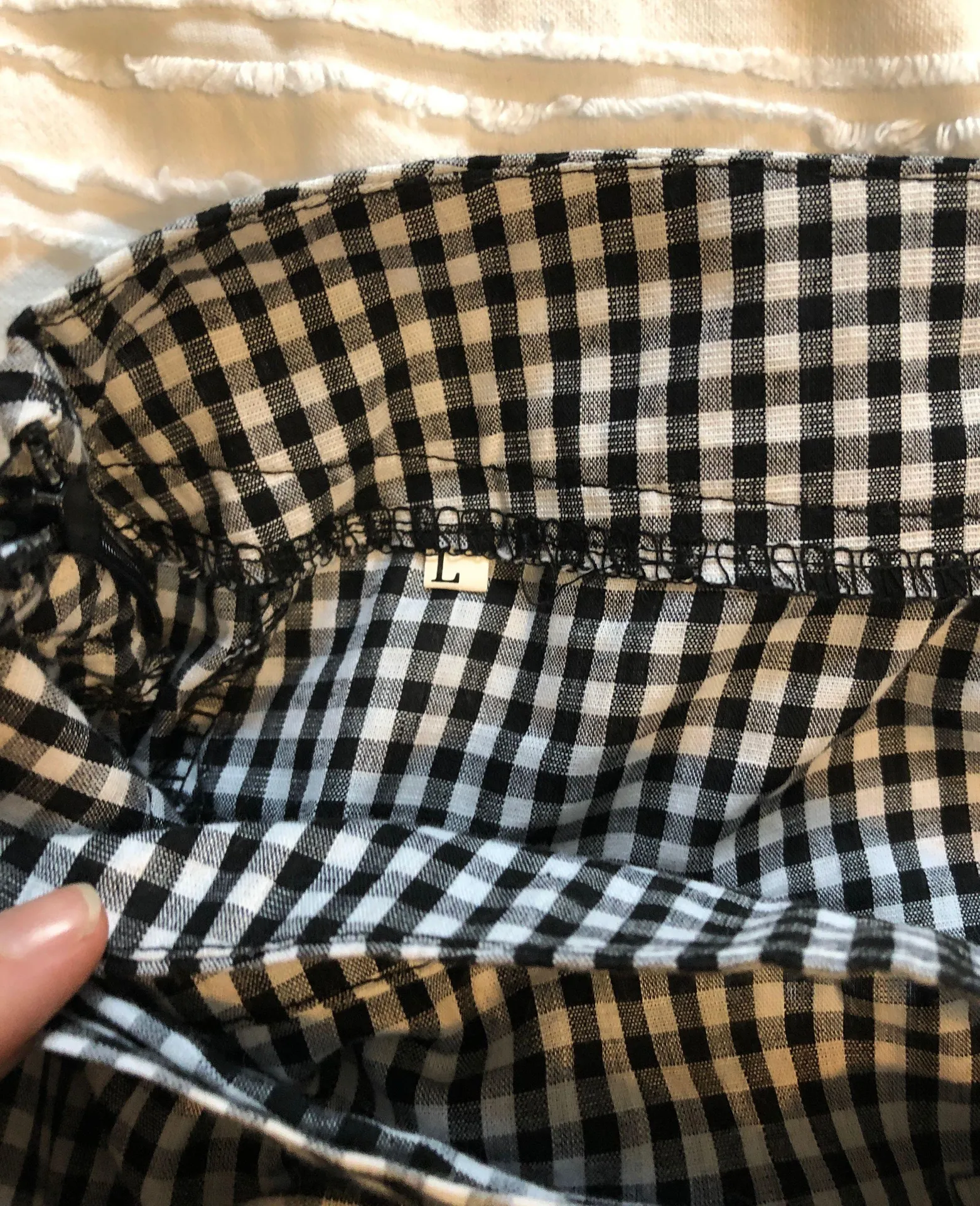 Plaid Skirt Black Size L - Image 3