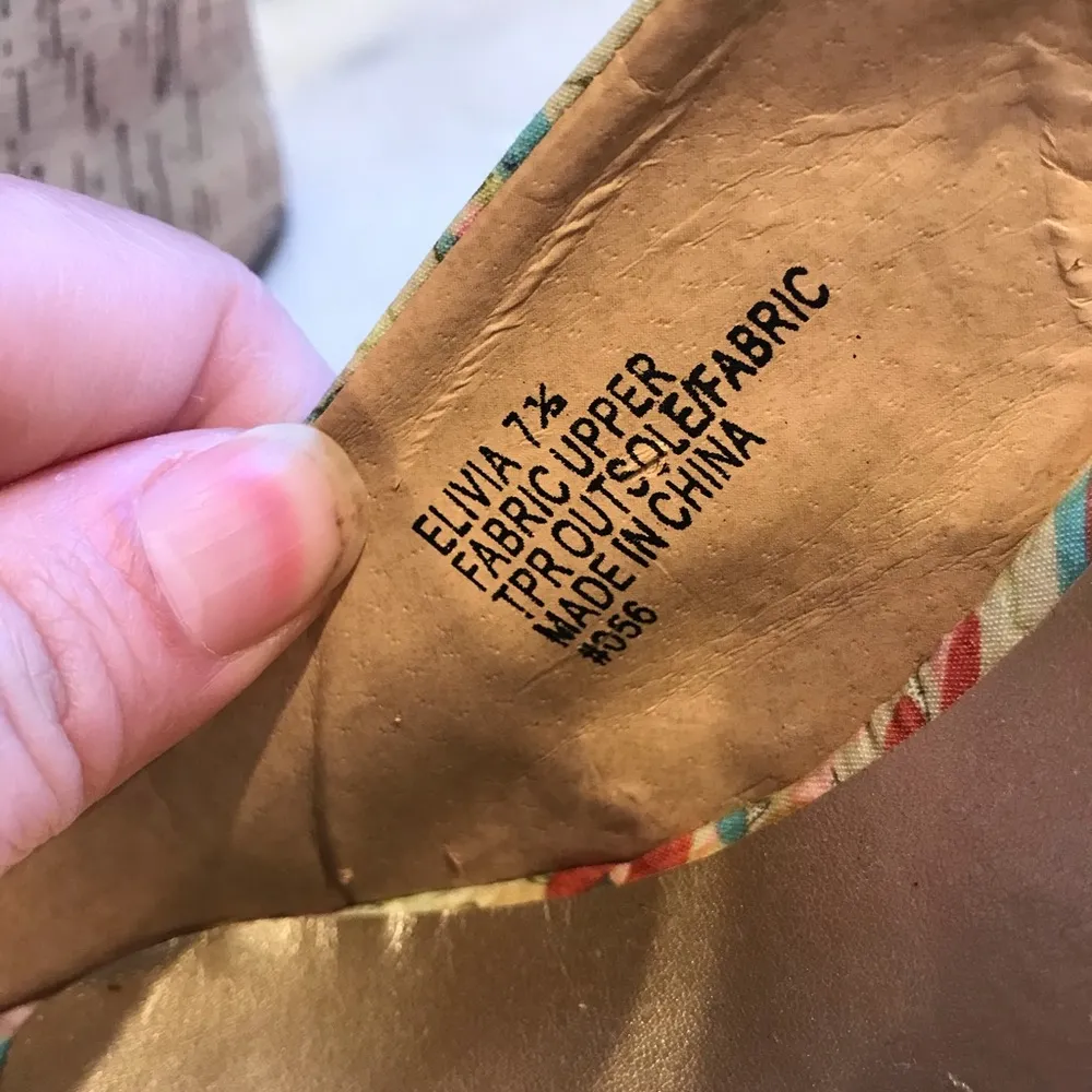 Floral Orange Blue Cream Peep Toe Bow Madden Girl Wedges 4 Inch Wedge si… - Image 5