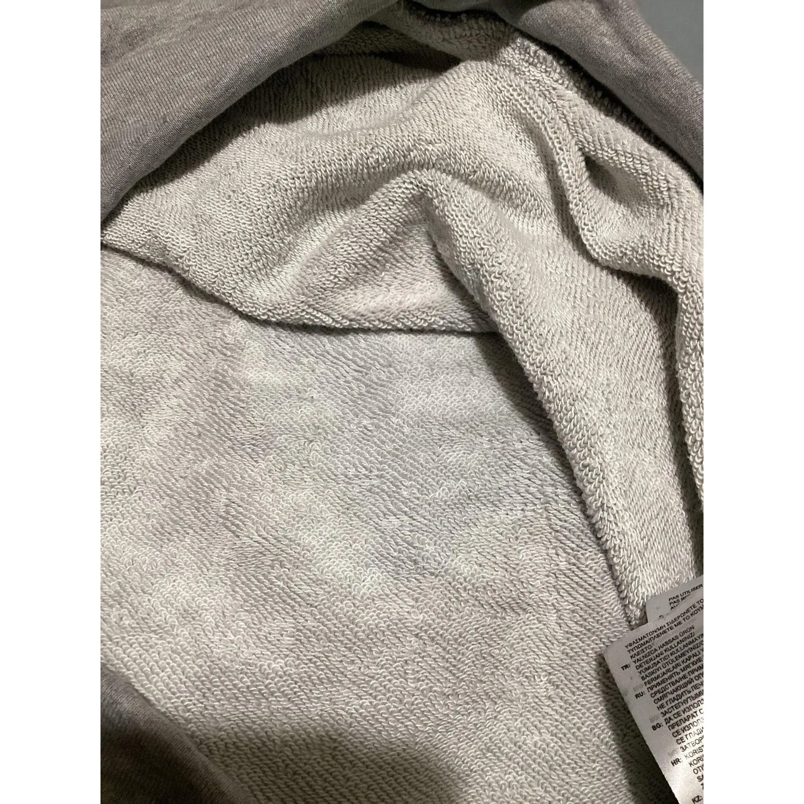 Adidas Hoodie Womens Medium Gray Primegreen Badge of Sport Logo Sweatshirt - Image 6