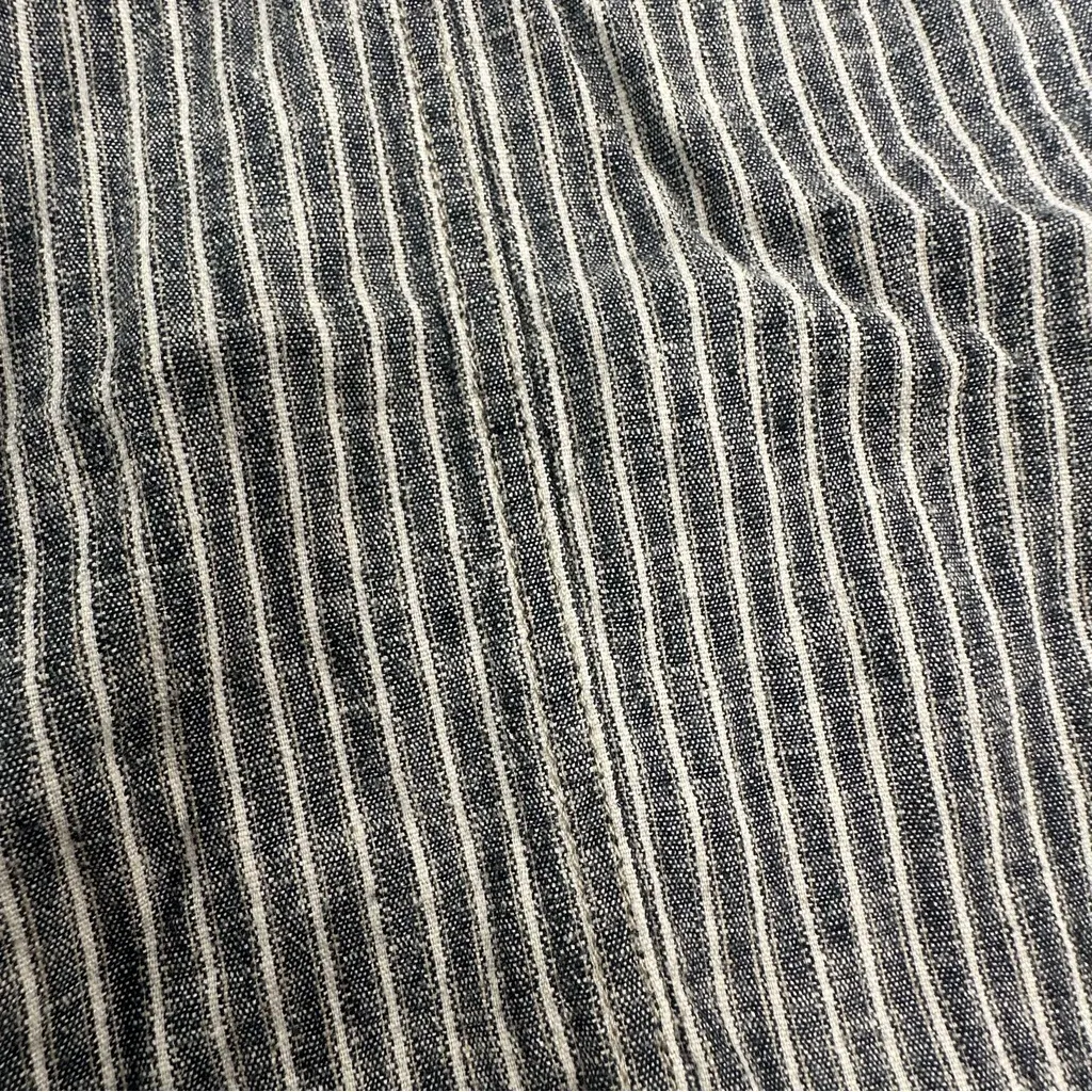 Sundance Linen Blend Pants Womens 2 Beige Black Striped Wide Leg Trousers - Image 5