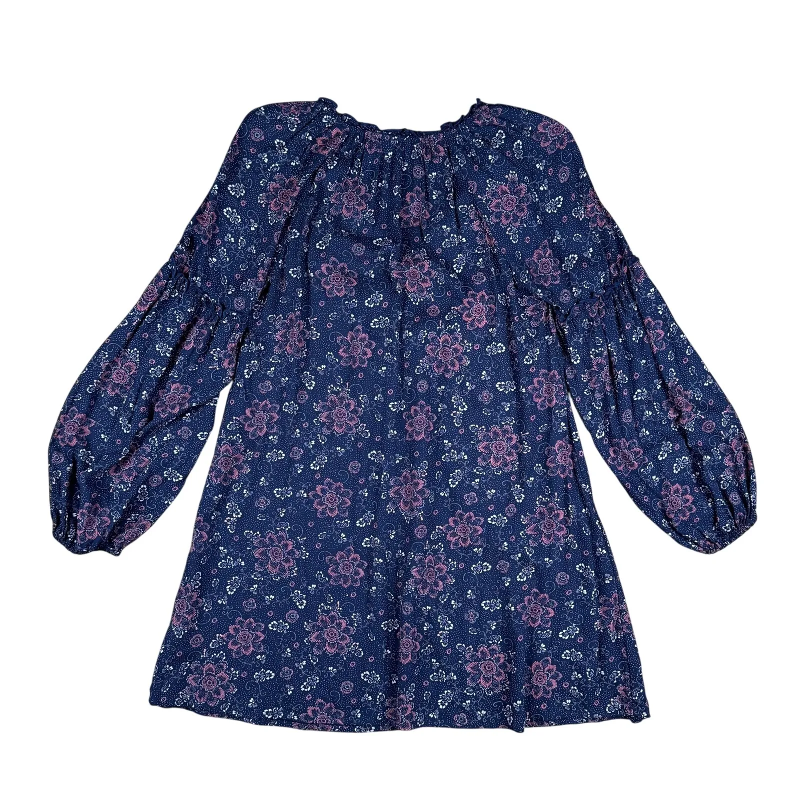Nordstrom HINGE Boho Floral Mini Dress Cottagecore Peasant‎ Style XS - Image 2