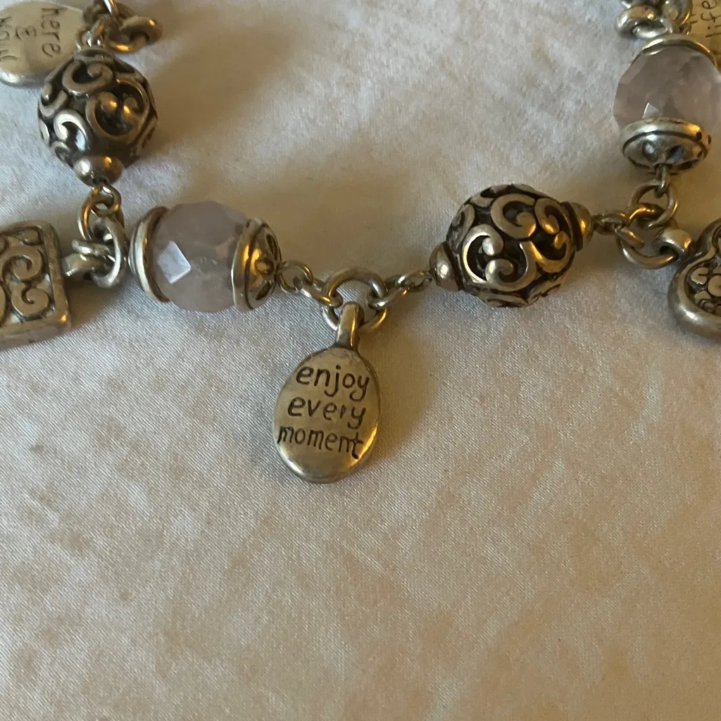 Brighton: 2006 Silver Tone Breast Cancer Charm Bracelet - Image 6