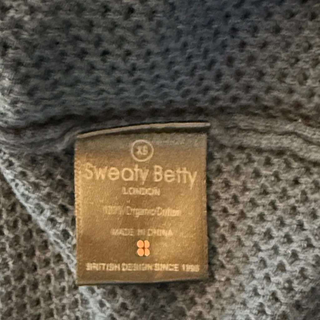 Sweaty Betty Navy Blue Mesh Zip-Up Hoodie Jacket Size XS Extra Small Athleisure - Image 7