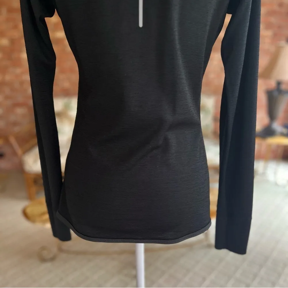 Nike Women’s Black Dri Fit Running Training Pullover Snap Hoodie M - Image 11