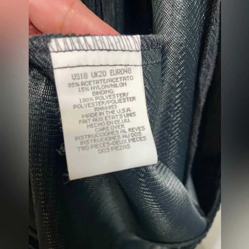 Leslie Fay Black Dress & Jacket Set – 18WP - Image 3