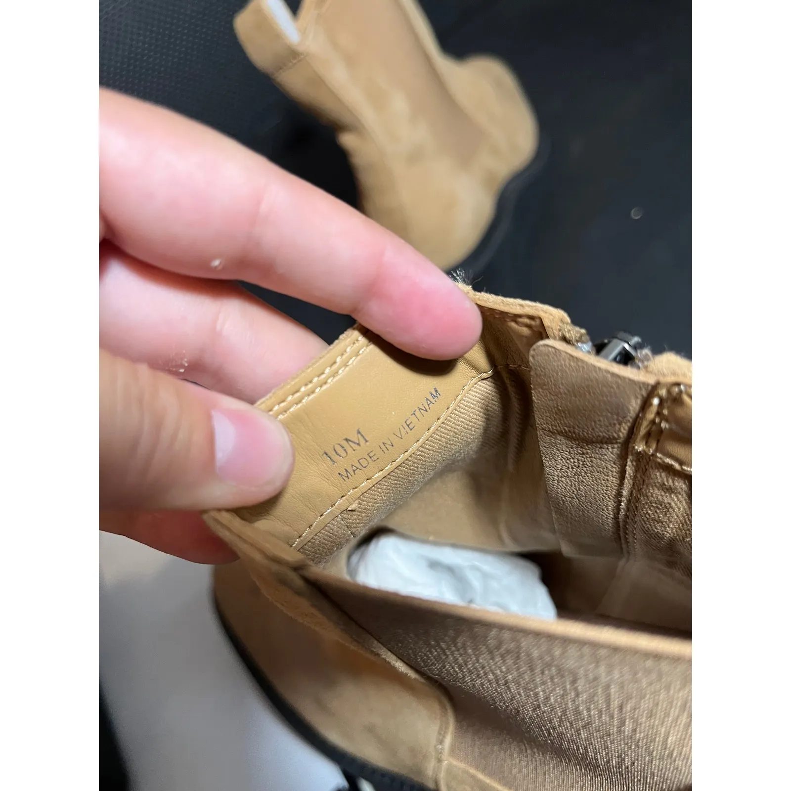 Linea Paolo Indio Wedge Boots Camel Suede‎ Women's Shoes NEW Size 10M Tan - Image 8