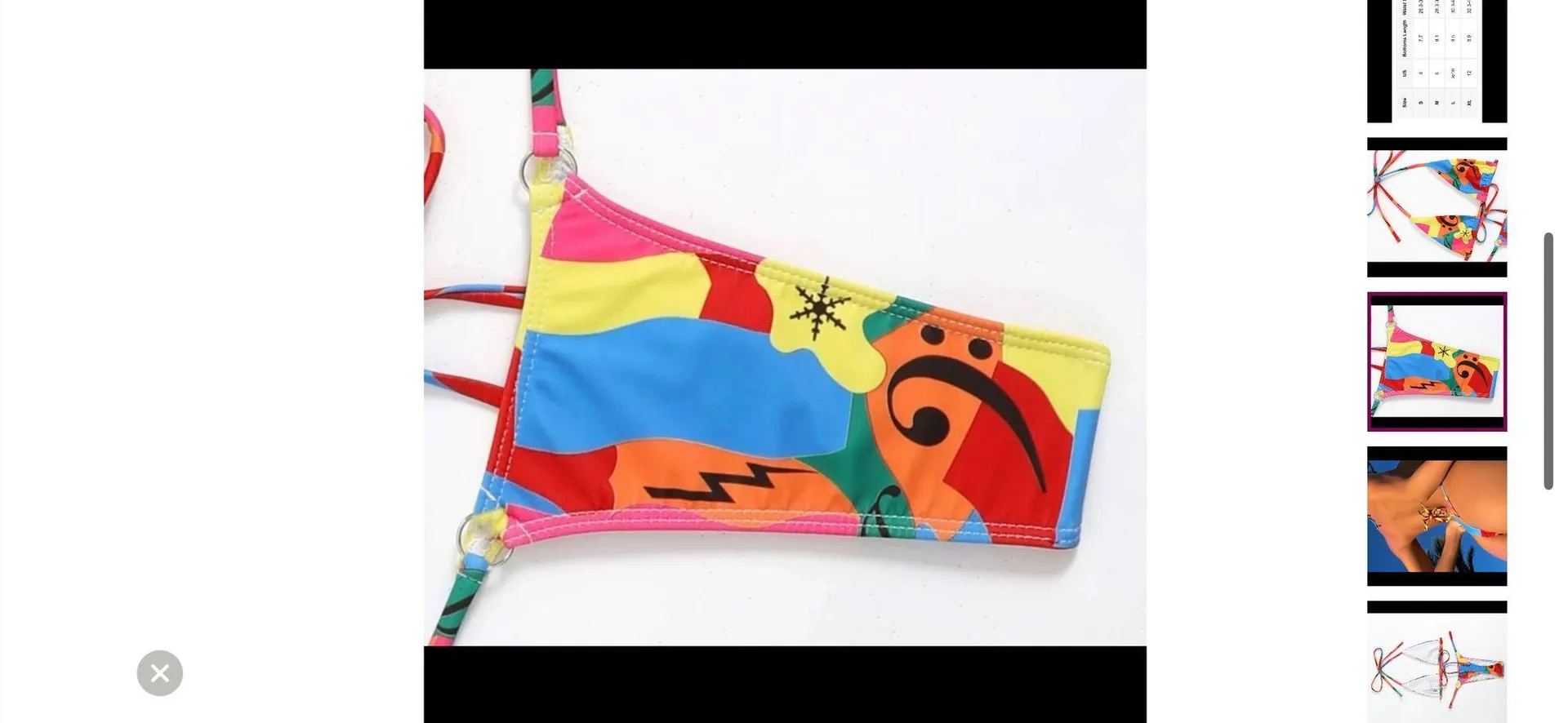 Vibrant, Multi-Colored, Art Abstract, Bikini Set - Image 6