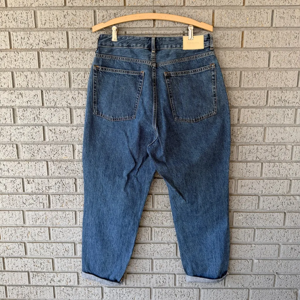 NWT Everlane The Curvy ‘90s Cheeky Straight Button Fly Jean Crop Rigid Denim - Image 4