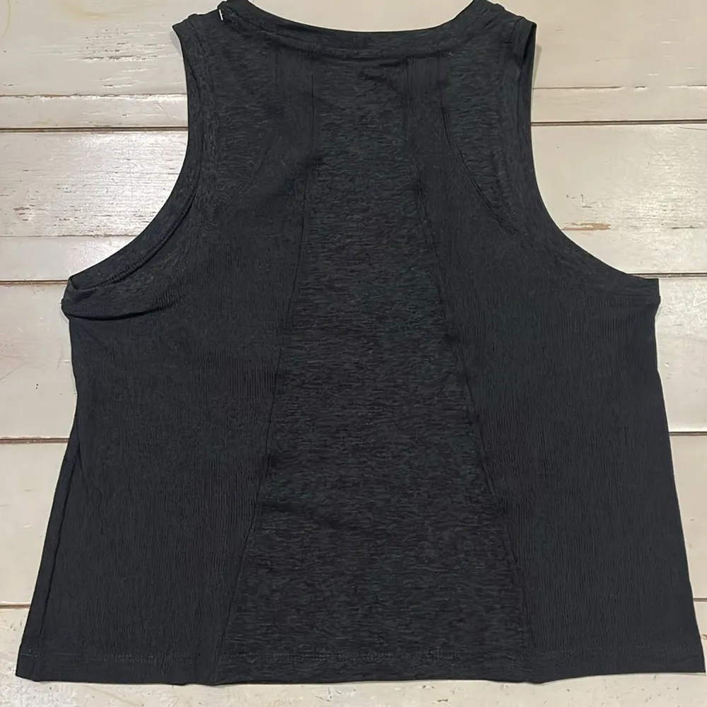 Women’s Member's Mark Soft Rib Tank Medium Semi Fitted Stretch Charcoal Grey - Image 4