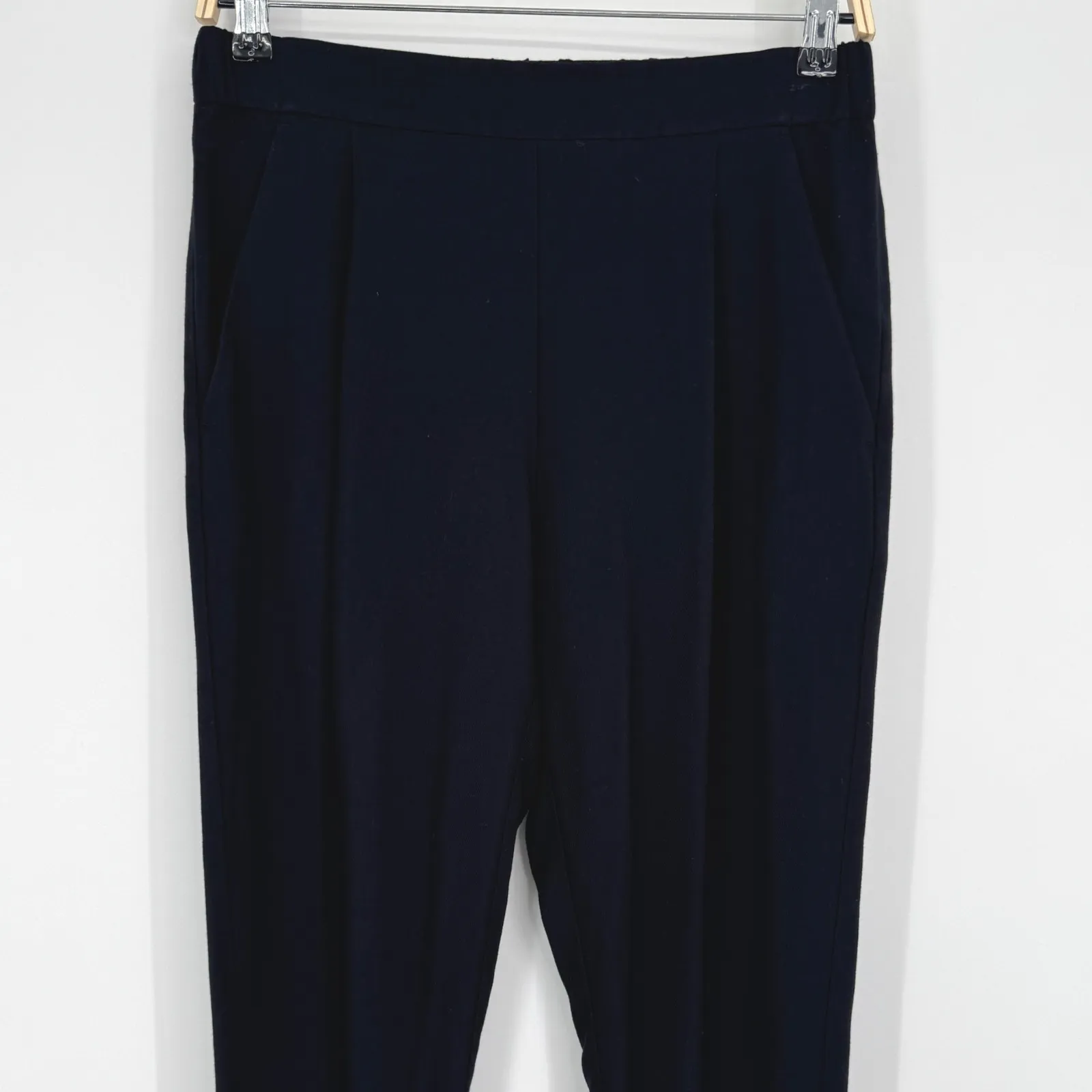 AllSaints Aleida Lightweight Tri Trousers Size 4 Black Relaxed Fit Pleated Pants - Image 7