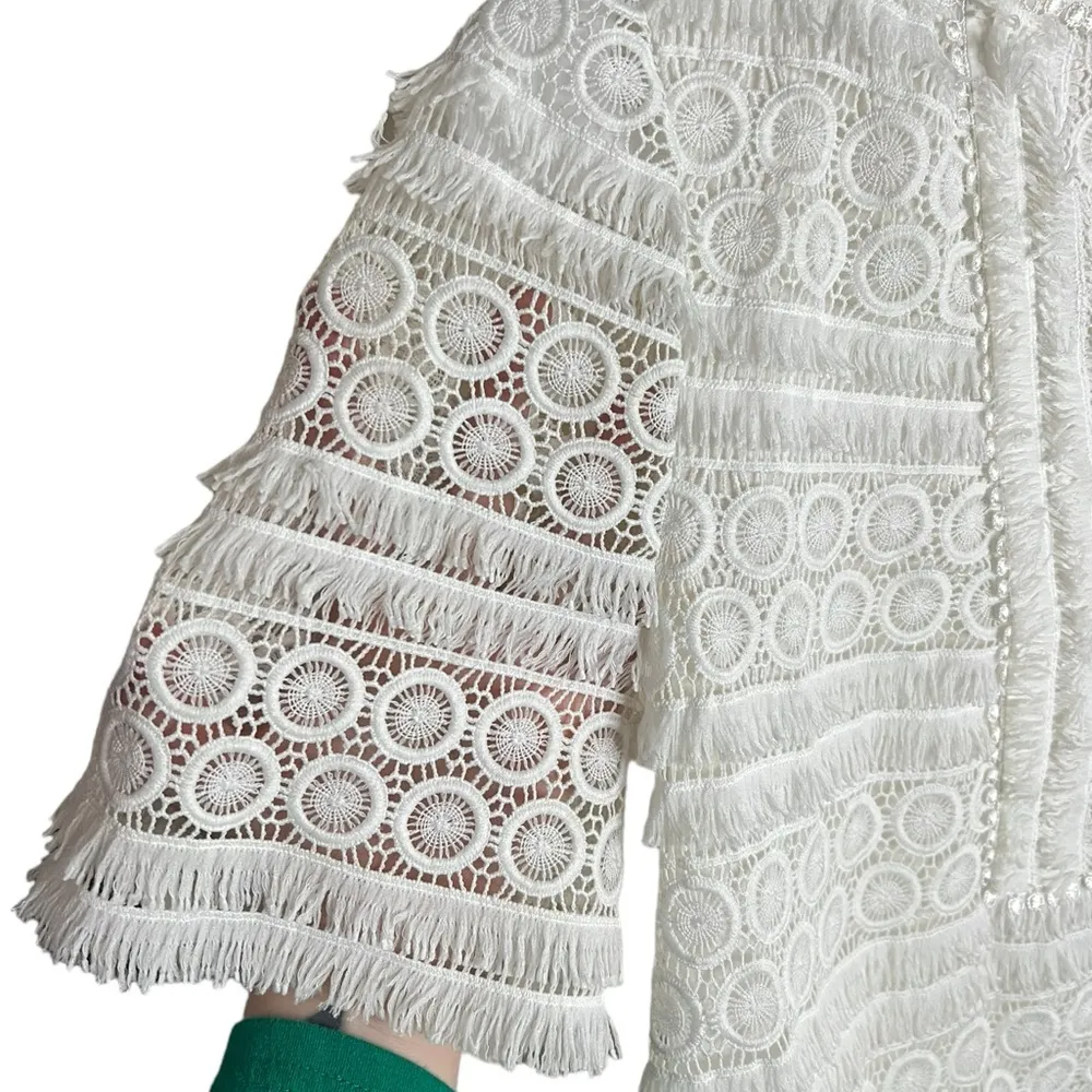 Margaret O’Leary White Lace & Fringe Dress - Image 7