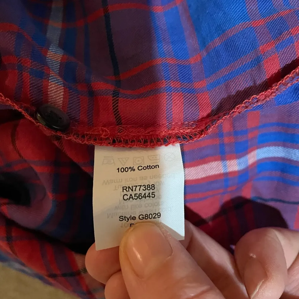 Madewell Plaid Shirred Button Down Shirt - Image 5