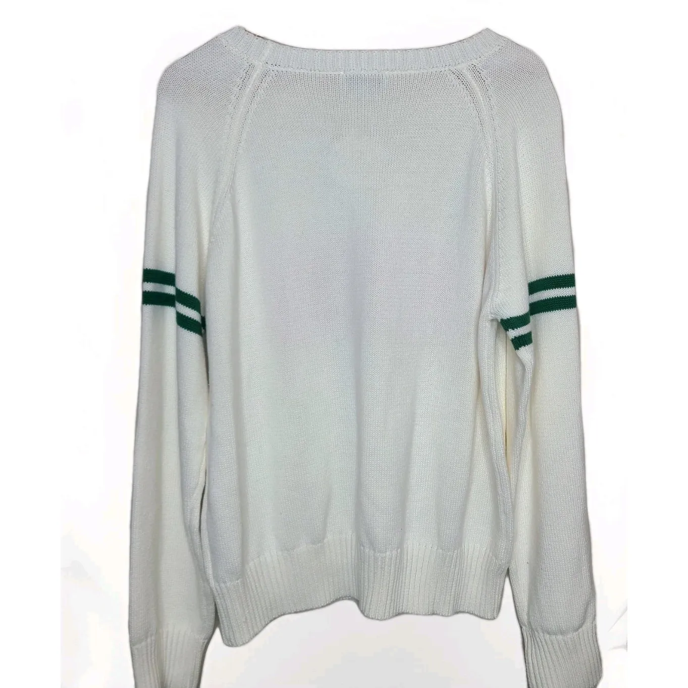 GILLI Womens 'Caddy' Sweater White Pink Green Golf Novelty Preppy Size Large - Image 3
