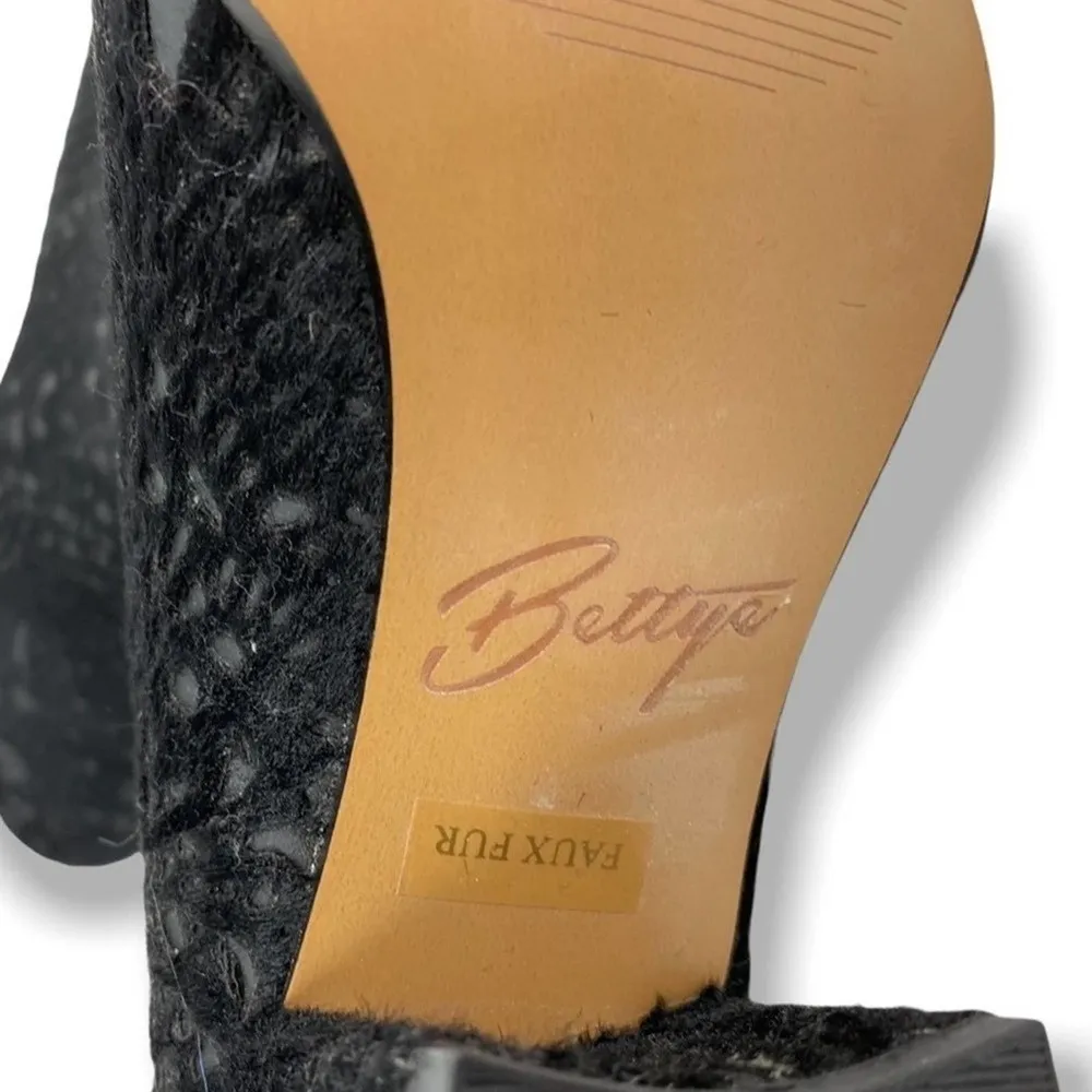 Anthropologie Bettye Muller Black Sibyl Burnout Faux Calf Hair Boot - Image 9