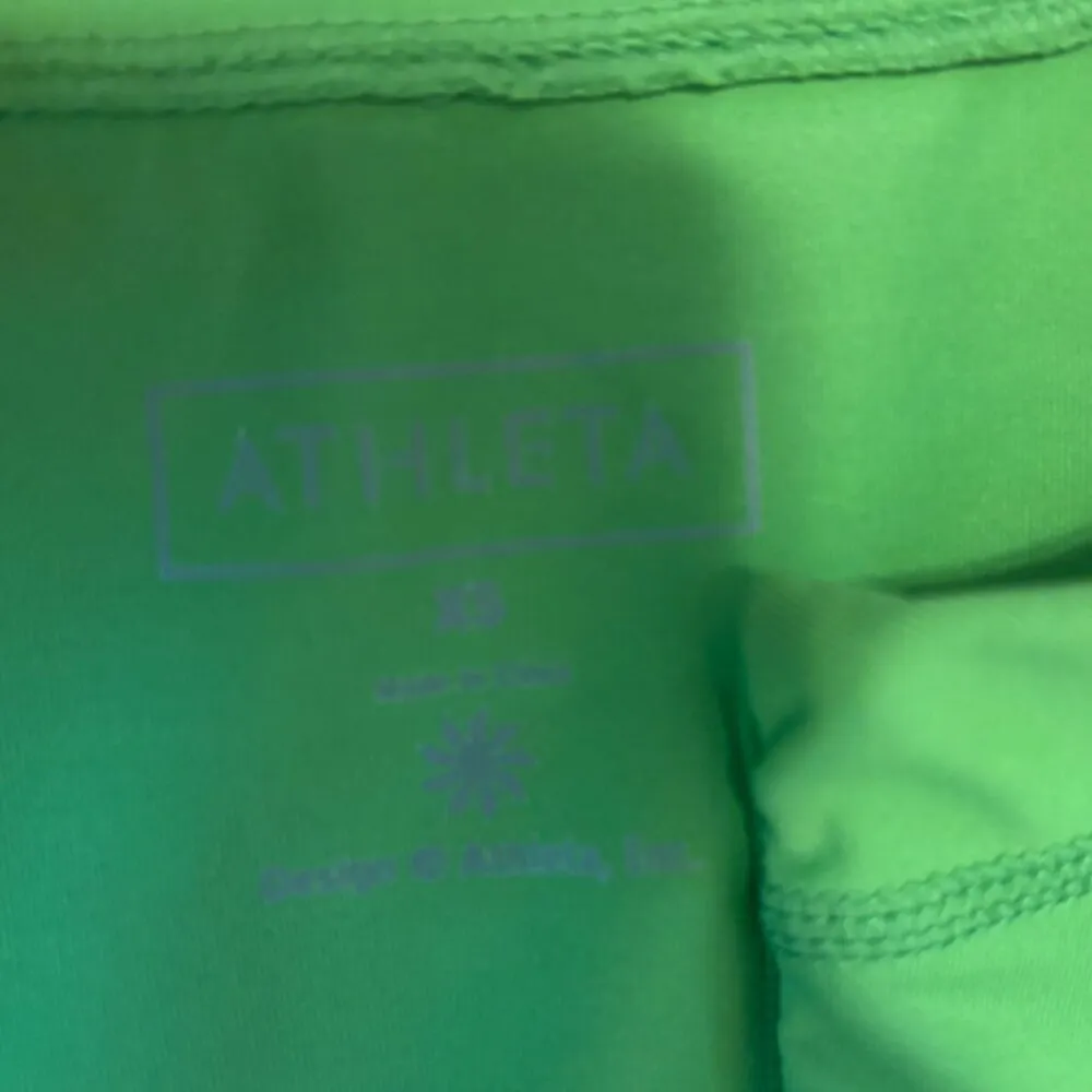 Athleta Swim XS Tidal Long Sleeve ZipUp Ruched Rash Guard Coverup Dress Green - Image 6