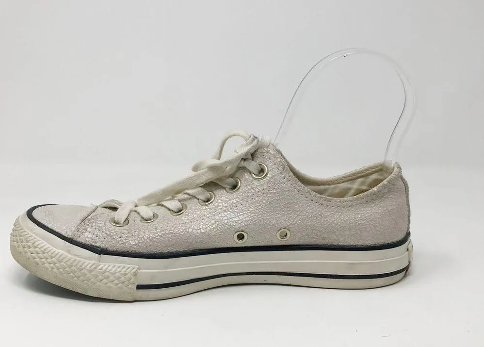 Converse All Stars CAS Crackled iridescent Leather Sneakers Shoes womens 7.5 - Image 32